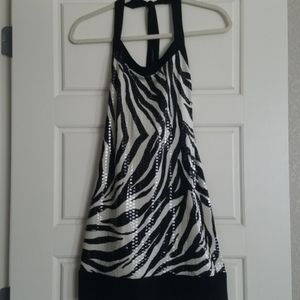 Halter top cocktail dress